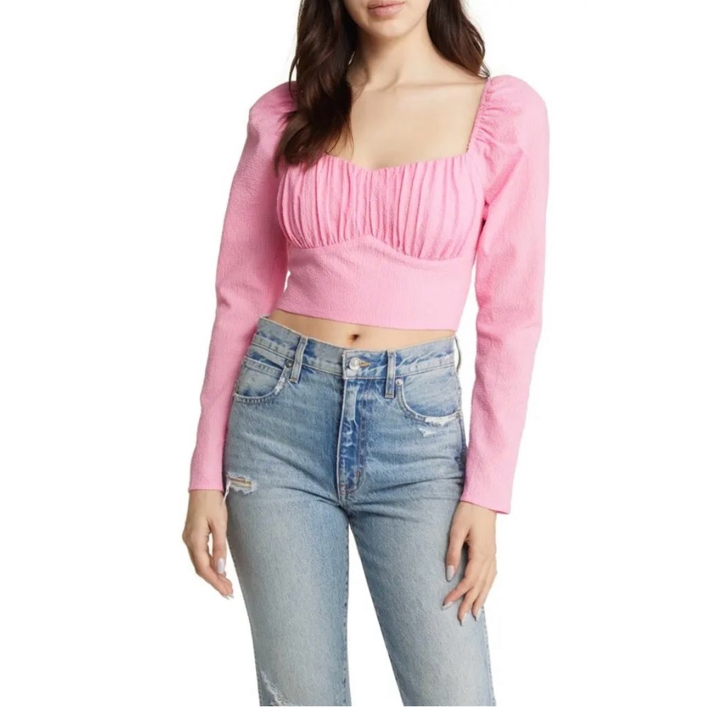 Astr the label Pink Women's Long Sleeve Top
